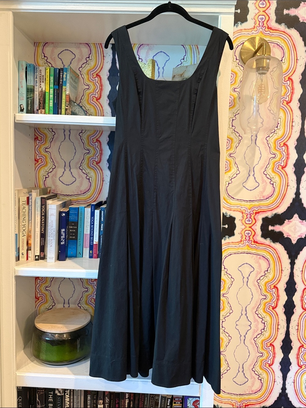 Veronica Beard Black Sleeveless Midi Fit-and-Flare Dress